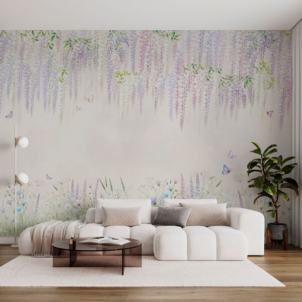 Painting of flowers and butterflies Painting of flowers and butterflies