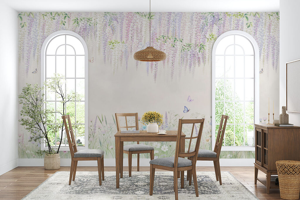 Painting of flowers and butterflies Painting of flowers and butterflies