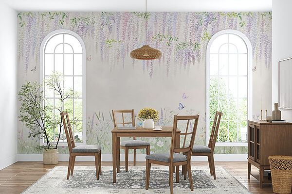 Painting of flowers and butterflies Painting of flowers and butterflies