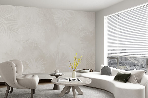White floral pattern on a grey background White floral pattern on a grey background