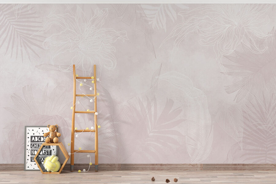 White and pink floral pattern