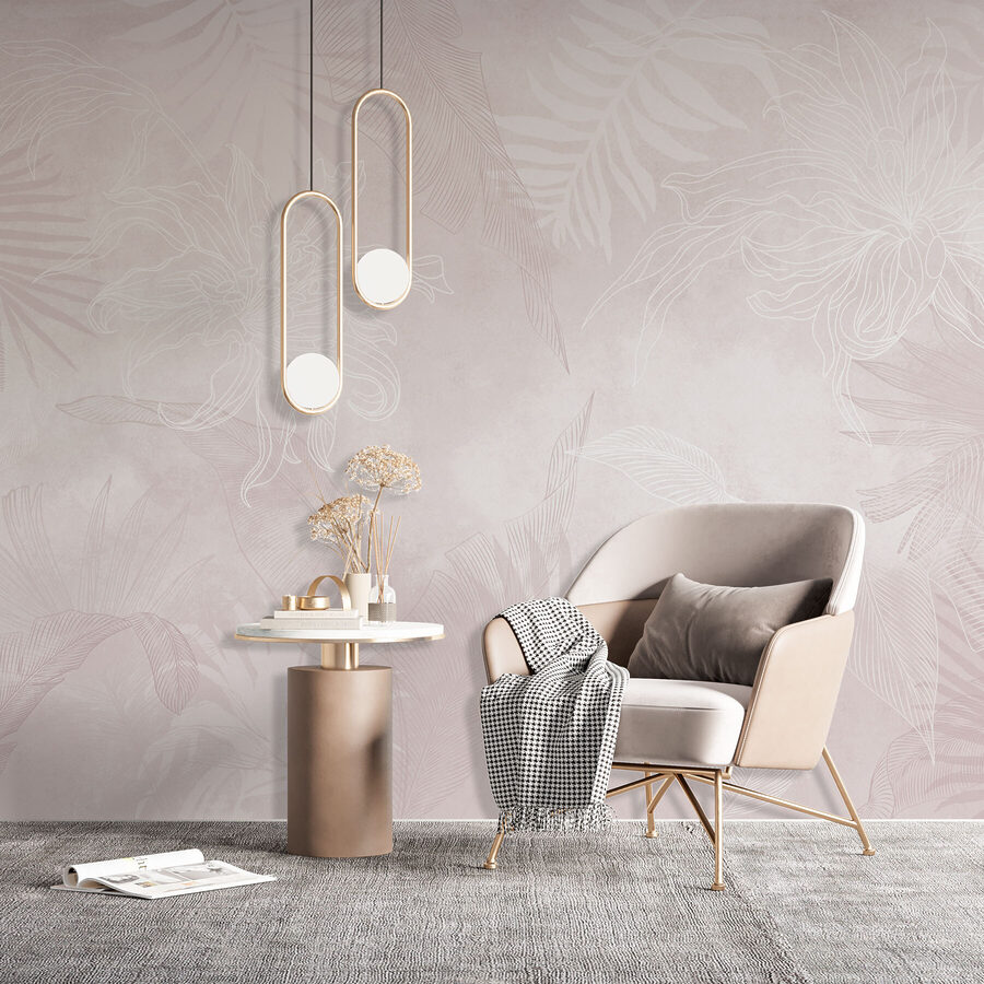 White and pink floral pattern