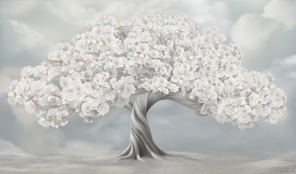 Tree with white flowers Tree with white flowers