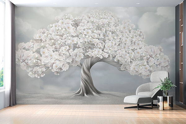 Tree with white flowers Tree with white flowers