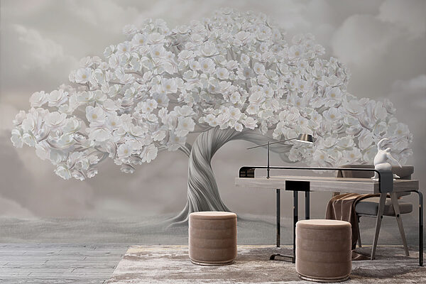 Tree with white flowers Tree with white flowers