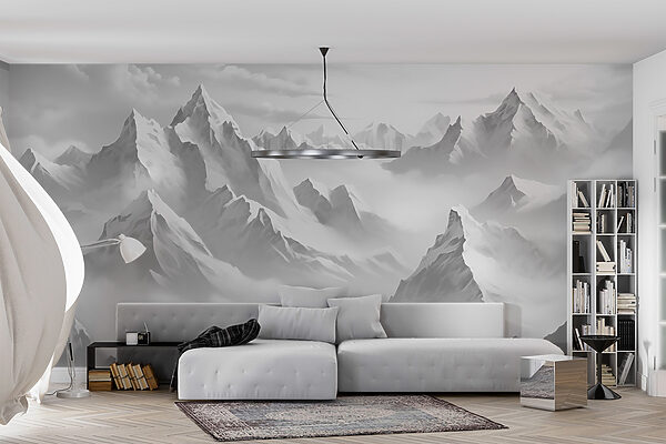 Mountain range with clouds Mountain range with clouds