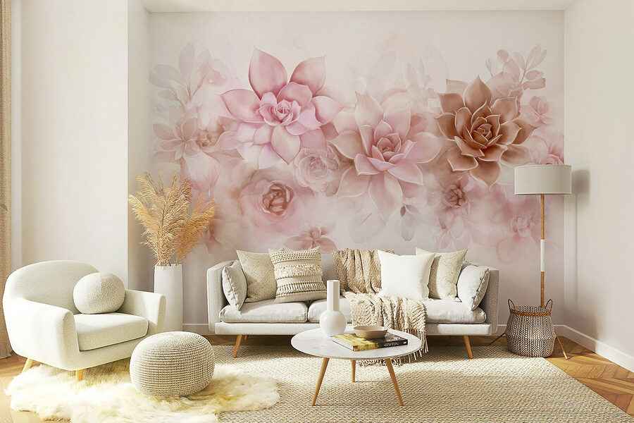 Group of flowers on a white background