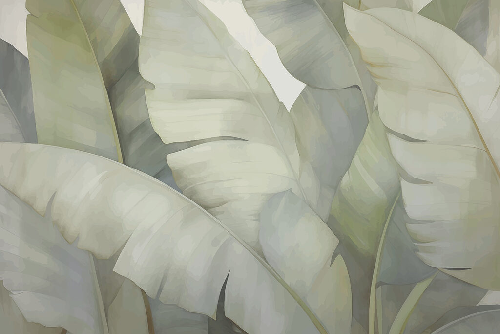 Lush leaves in soft hues Lush leaves in soft hues