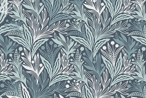 Pattern of leaves and berries Pattern of leaves and berries