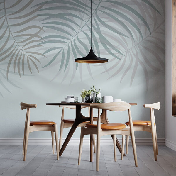 Wall murals Wall murals Gentle leaves in a soft embrace (SKU: w02785)