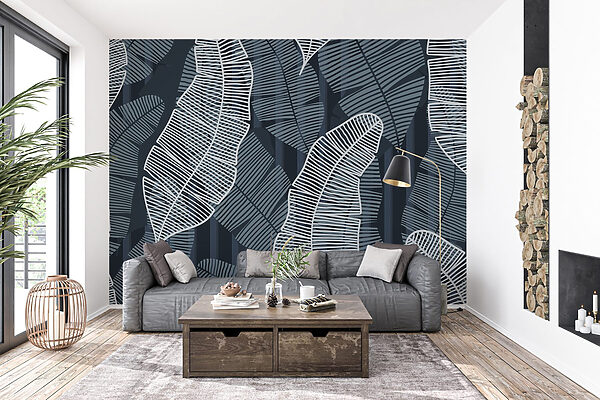 Pattern of leaves on a dark background Pattern of leaves on a dark background