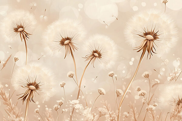 Dandelions dancing in the gentle breeze w08657p 600x400 - Dandelions dancing in the gentle breeze