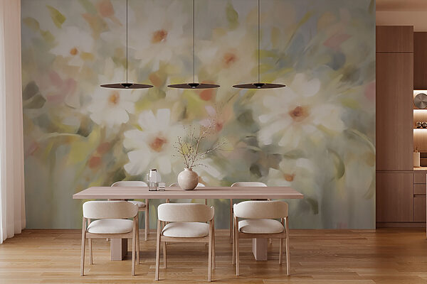 Painting of white flowers Painting of white flowers