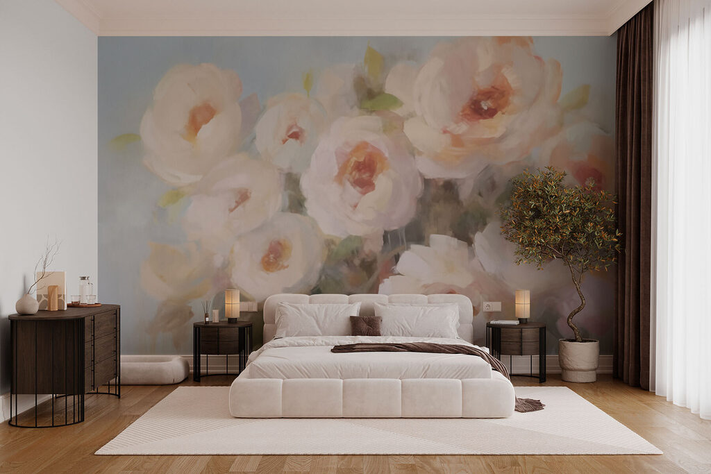 Painting of flowers in a vase Painting of flowers in a vase