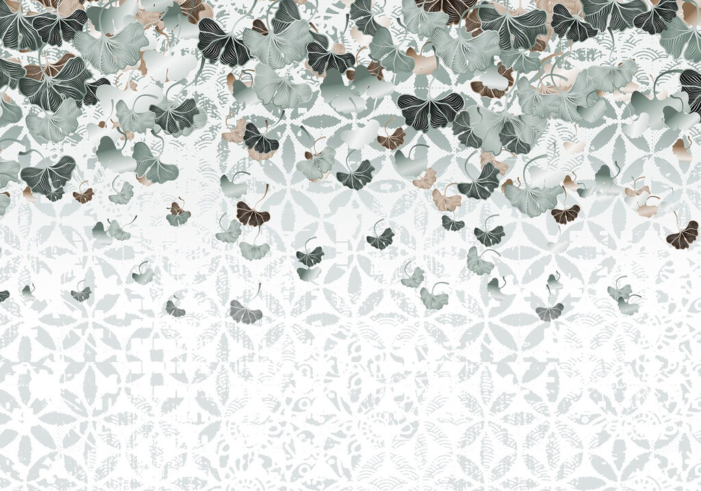 Flowing leaves create tranquil patterns. Flowing leaves create tranquil patterns.
