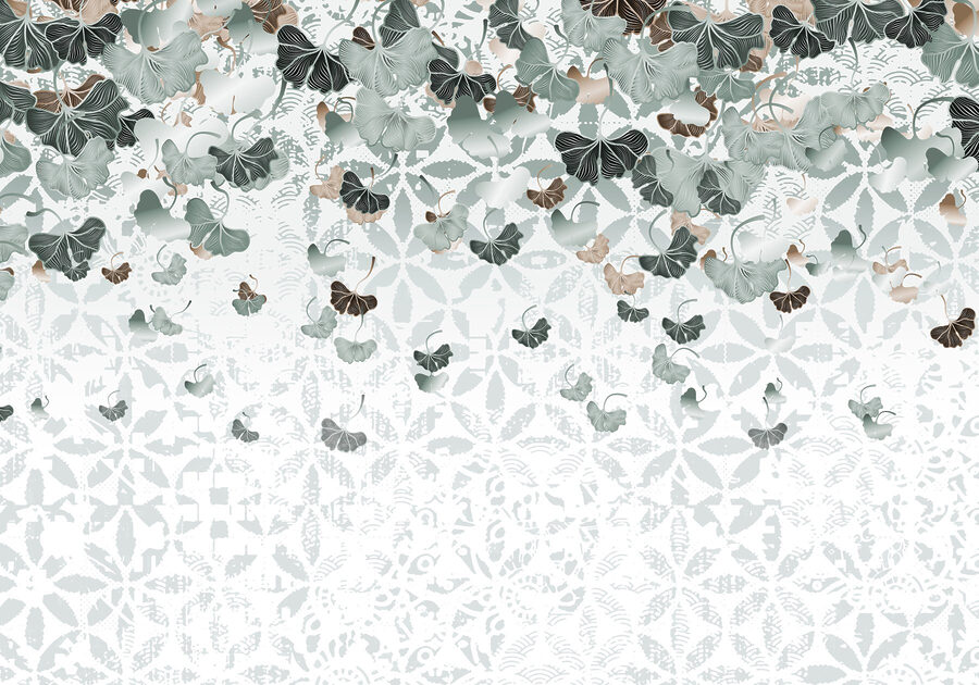 Flowing leaves create tranquil patterns.