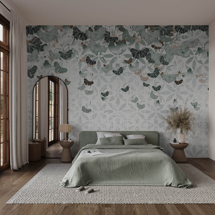 Flowing leaves create tranquil patterns.