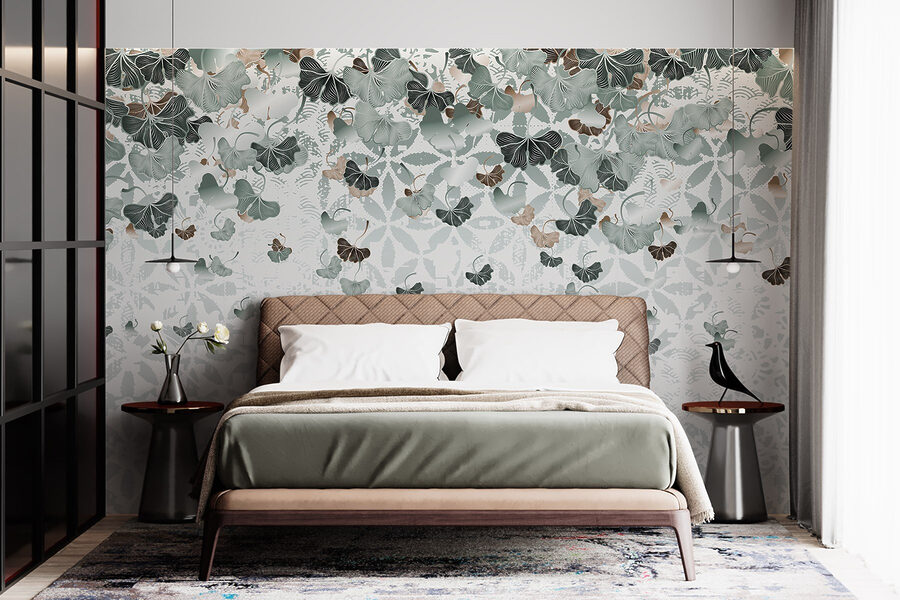 Flowing leaves create tranquil patterns.