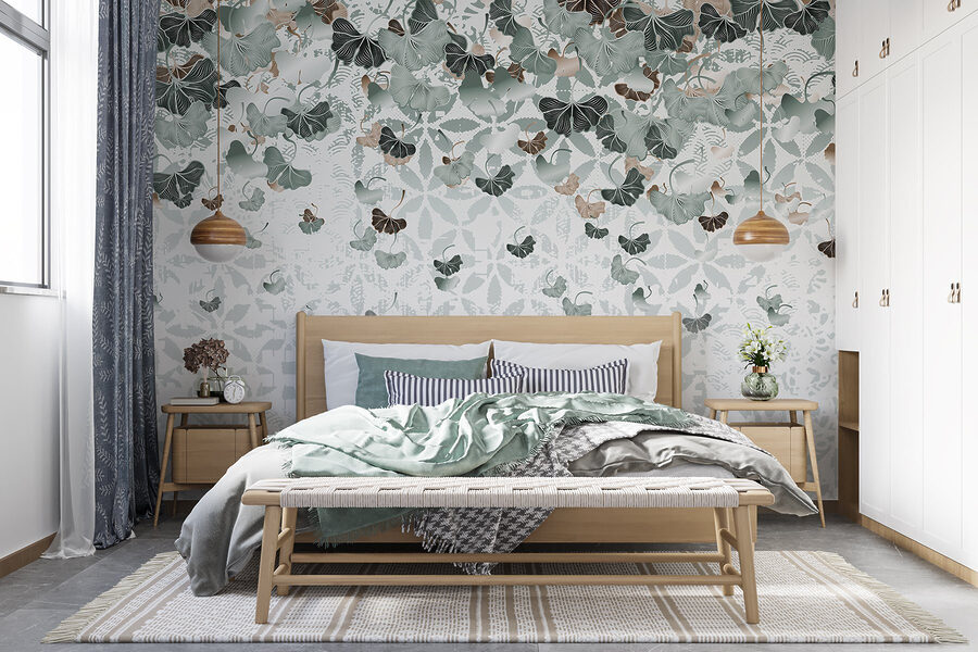 Flowing leaves create tranquil patterns.