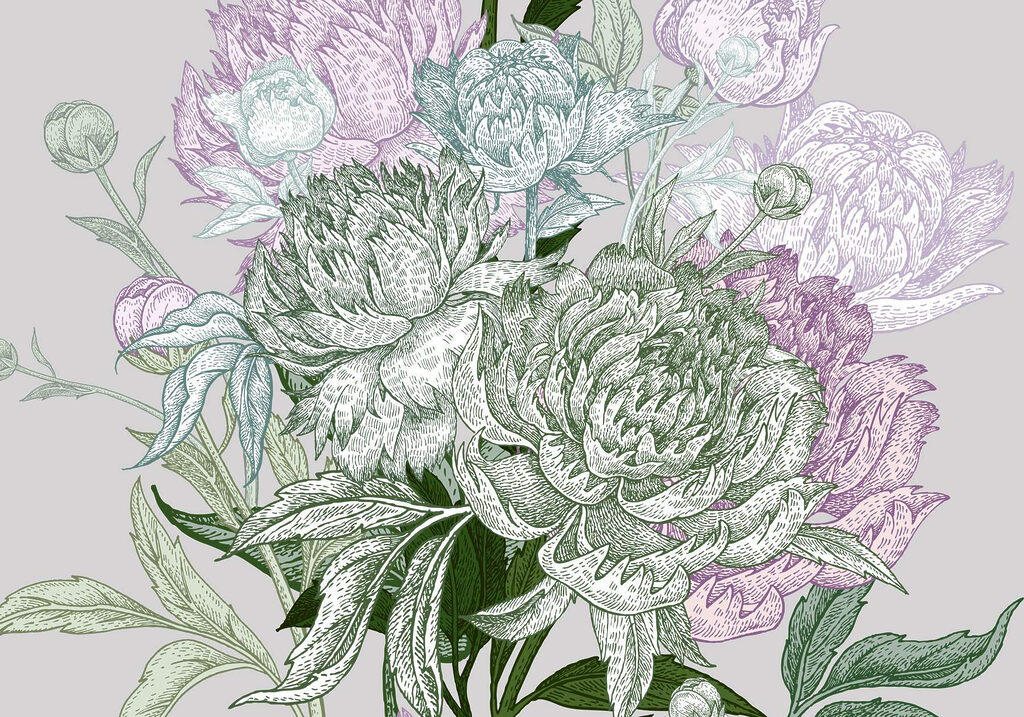 Vibrant floral illustration with detail Vibrant floral illustration with detail