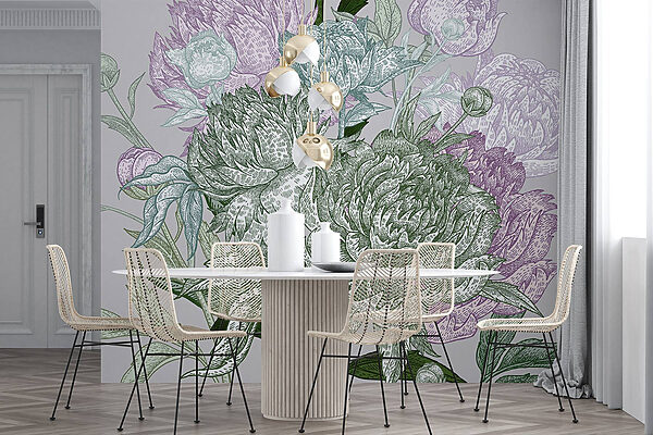 Vibrant floral illustration with detail Vibrant floral illustration with detail