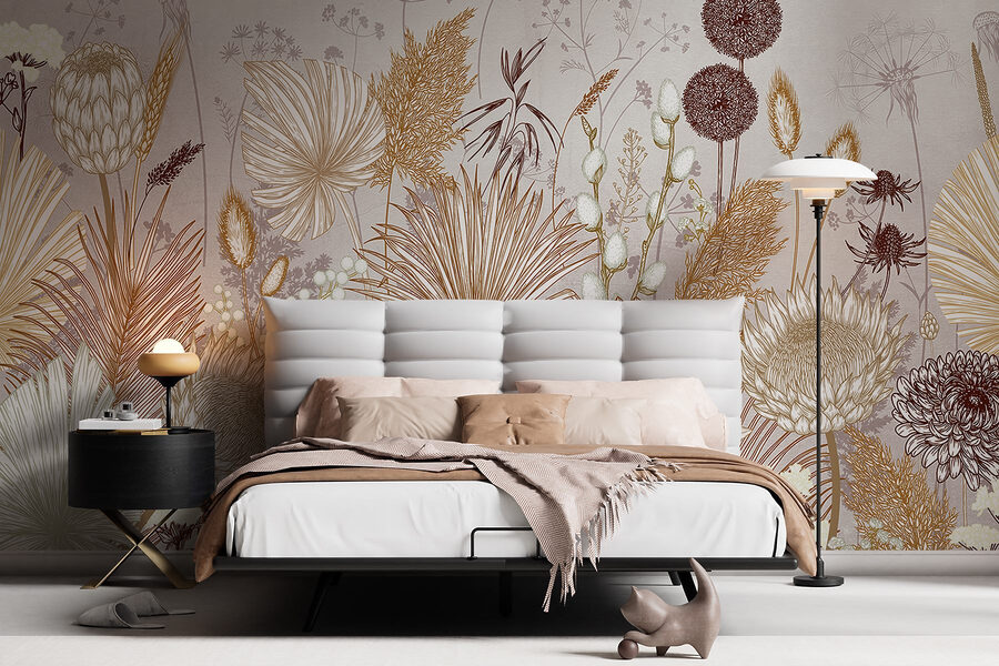 Delicate floral patterns in soft hues Delicate floral patterns in soft hues