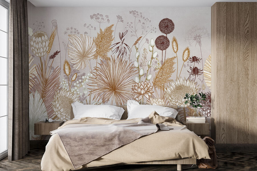 Delicate floral patterns in soft hues Delicate floral patterns in soft hues
