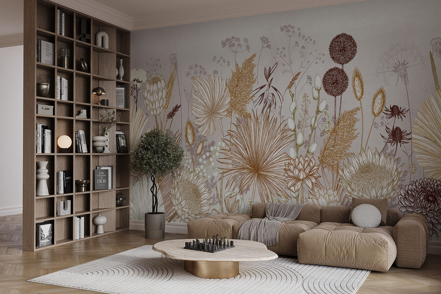 Delicate floral patterns in soft hues Delicate floral patterns in soft hues