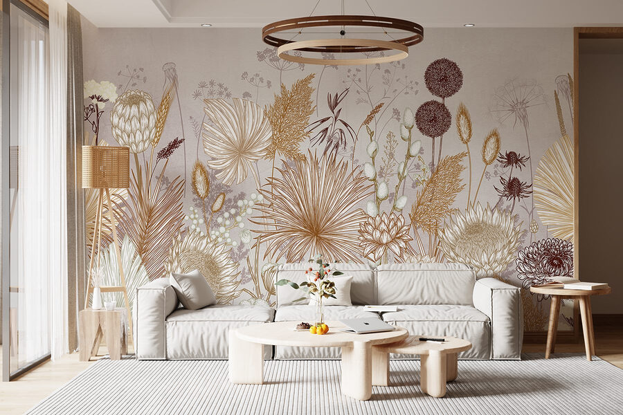 Delicate floral patterns in soft hues Delicate floral patterns in soft hues