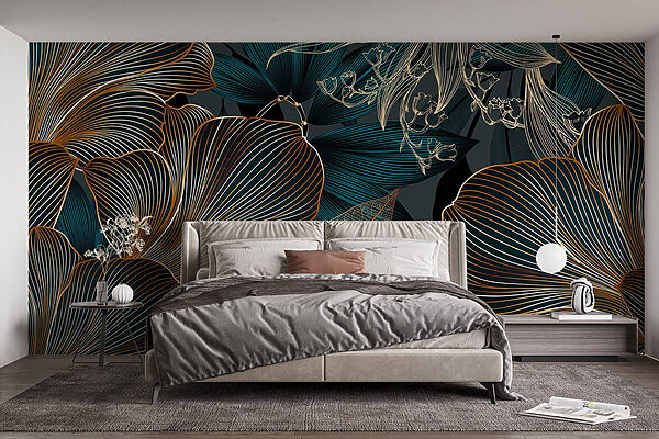 Elegant floral design in dark tones Elegant floral design in dark tones