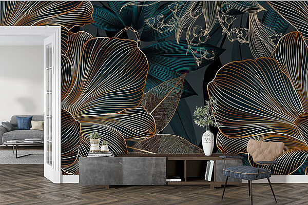 Elegant floral design in dark tones Elegant floral design in dark tones