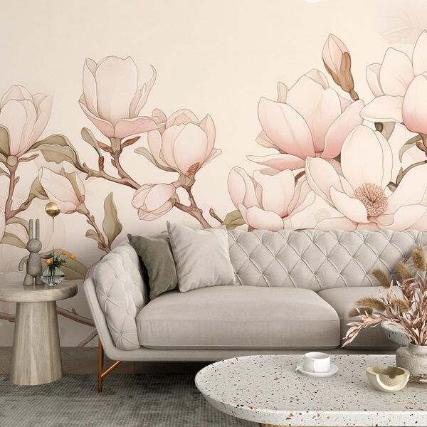 Painting of flowers on a branch Painting of flowers on a branch
