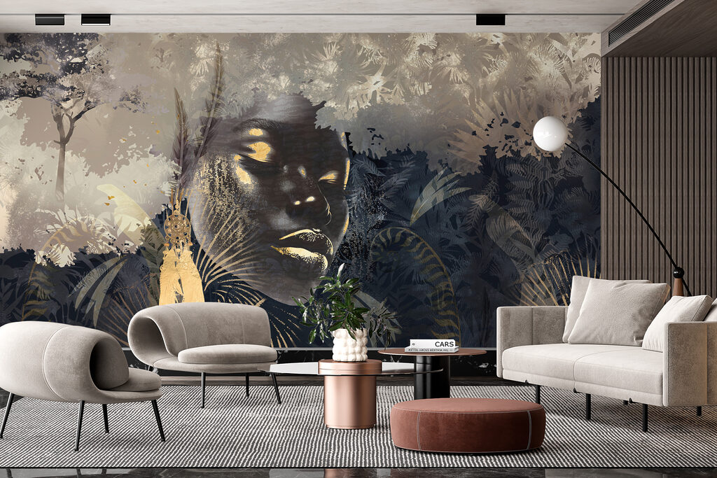 Dreamy portrait in a lush landscape Dreamy portrait in a lush landscape