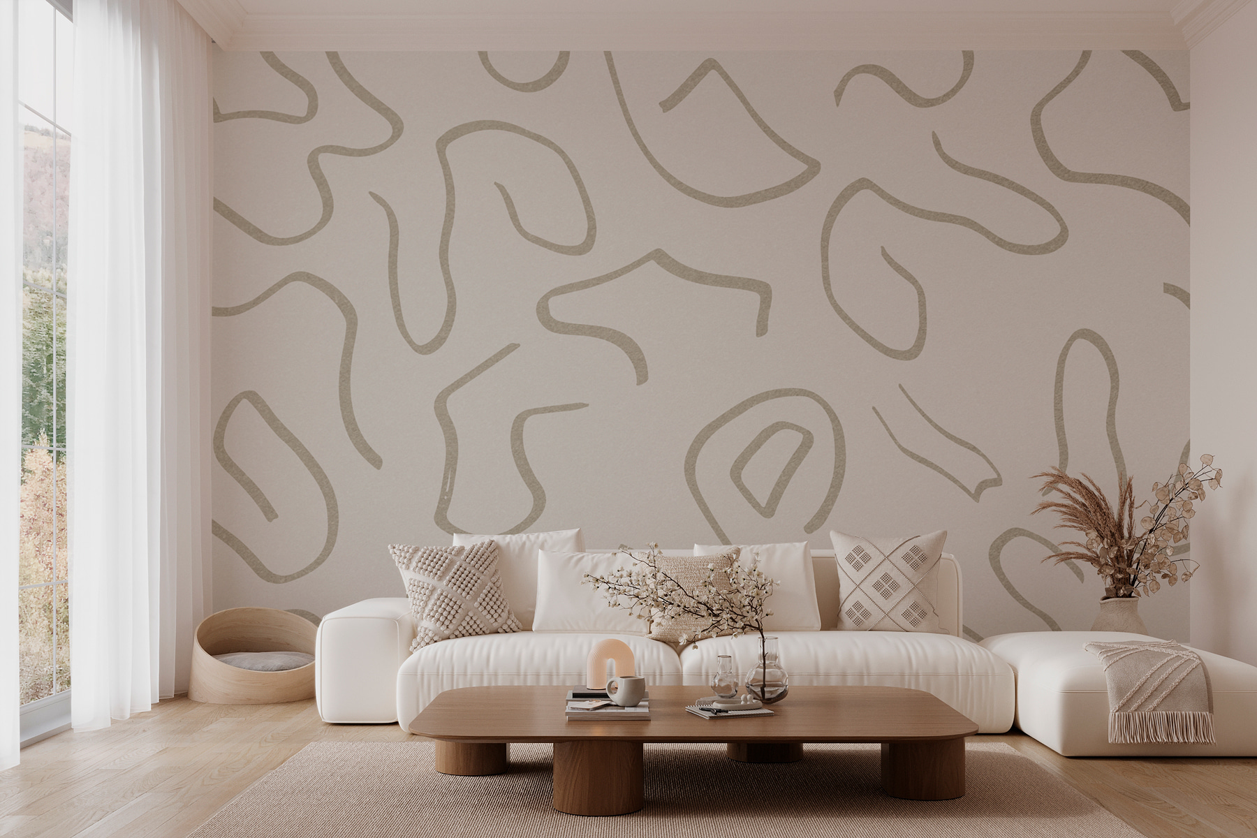 w02915pig5mr - White and tan pattern