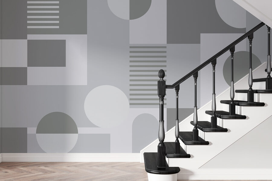 Grey and white geometrical pattern Grey and white geometrical pattern