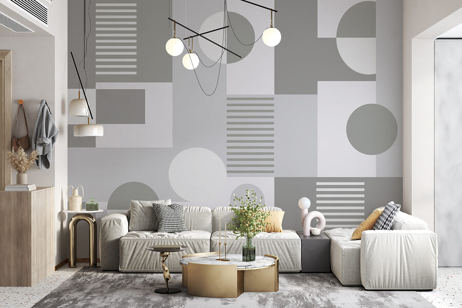 Grey and white geometrical pattern Grey and white geometrical pattern