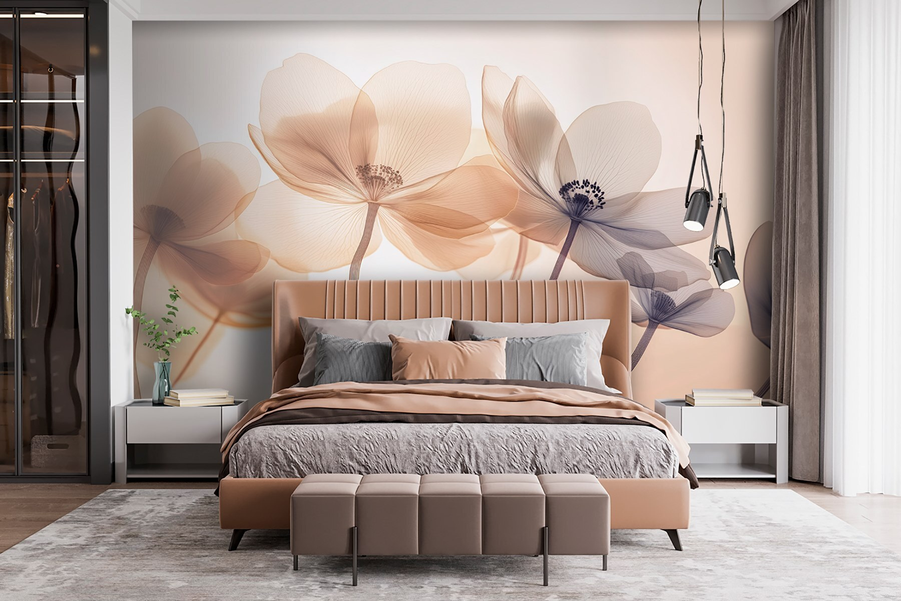 Delicate blooms in soft hues