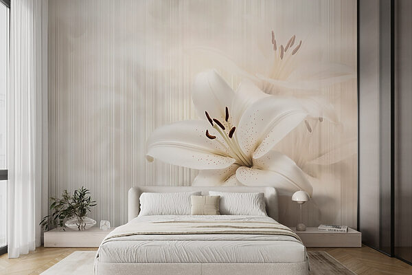 Elegant white lilies in soft hues Elegant white lilies in soft hues