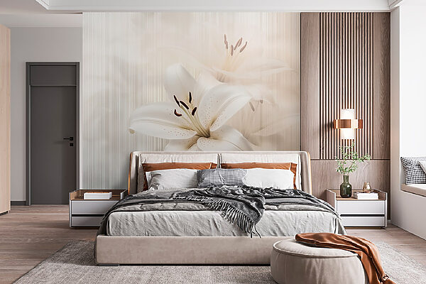 Elegant white lilies in soft hues Elegant white lilies in soft hues
