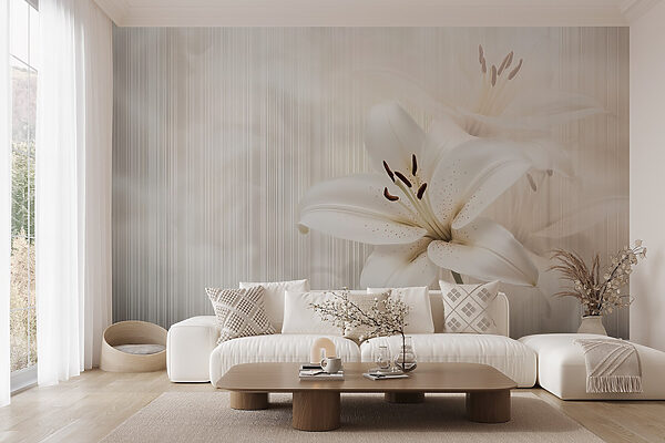 Elegant white lilies in soft hues Elegant white lilies in soft hues