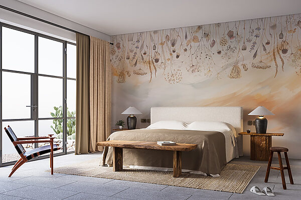 Painting of dried flowers and plants Painting of dried flowers and plants