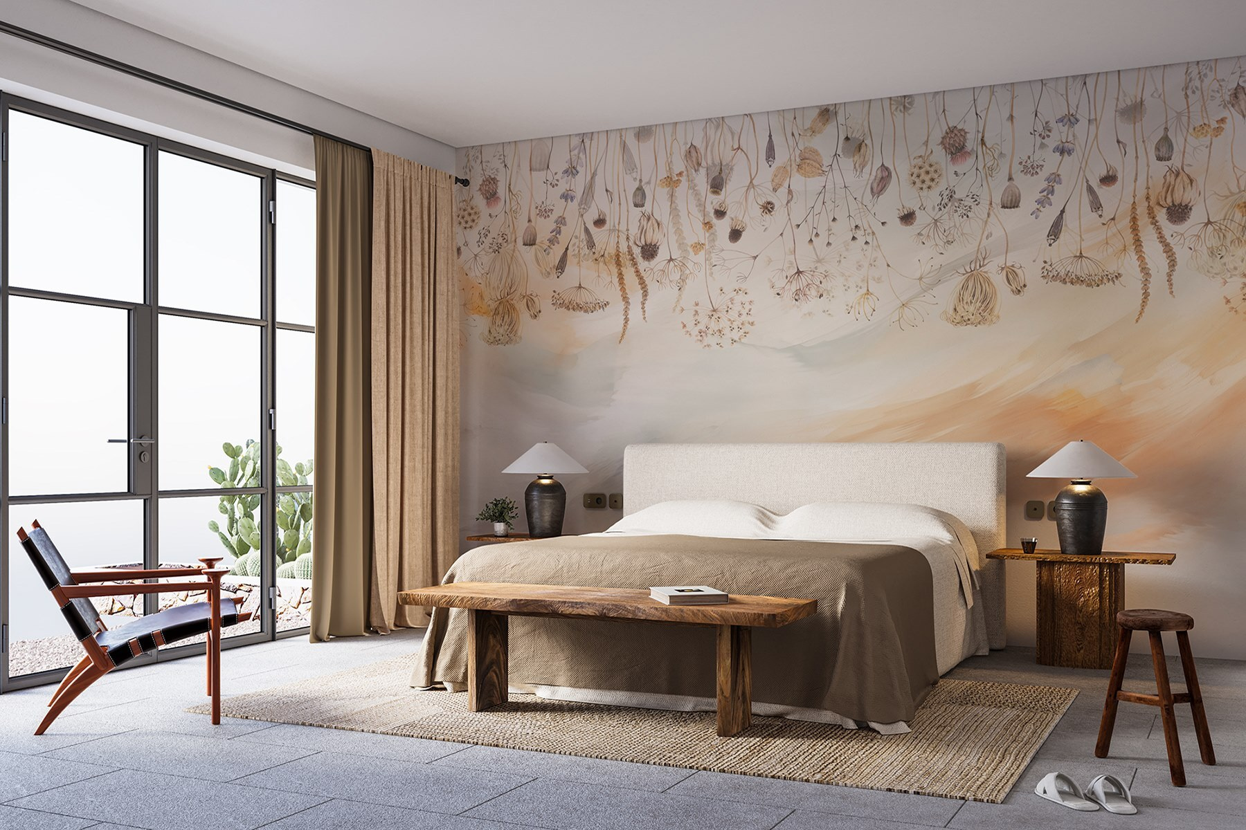 Painting of dried flowers and plants