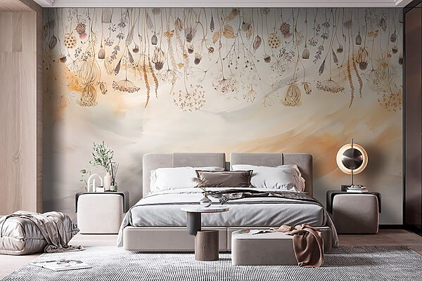 Painting of dried flowers and plants Painting of dried flowers and plants