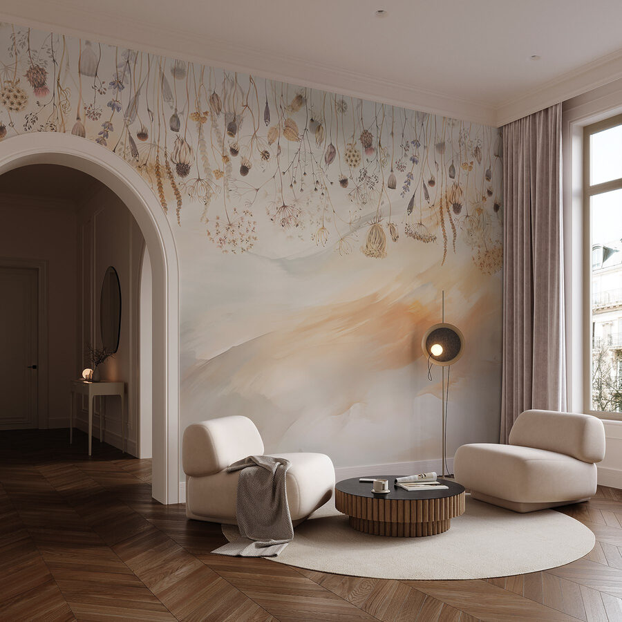 Painting of dried flowers and plants