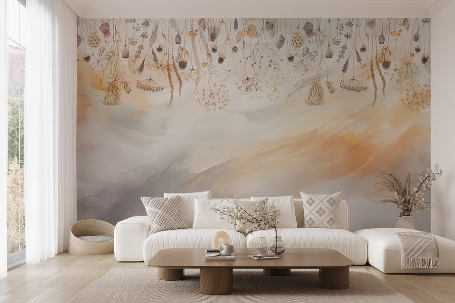 Painting of dried flowers and plants