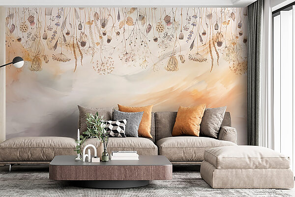 Painting of dried flowers and plants Painting of dried flowers and plants