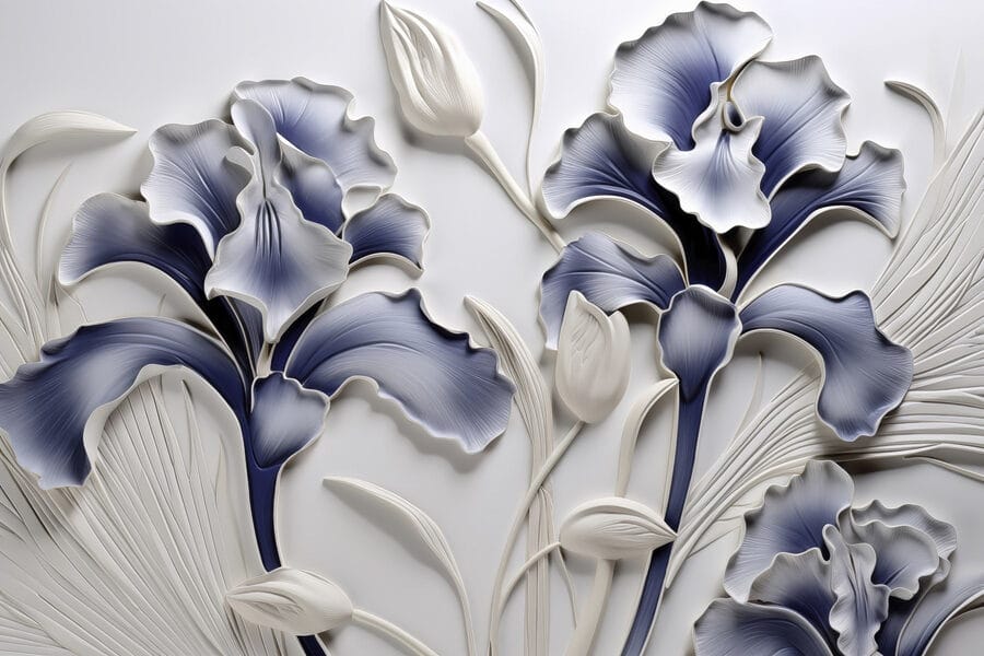 Wall murals Wall art with flowers and leaves - Image 4