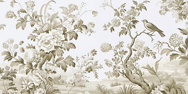 Wallpaper with flowers and trees Wallpaper with flowers and trees