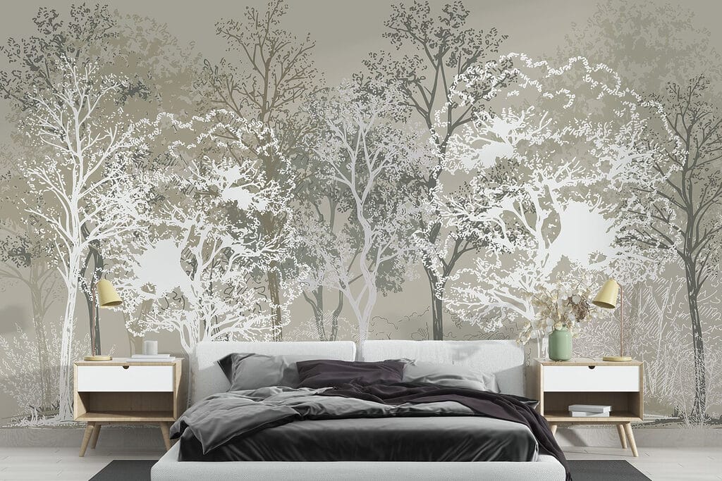 Group of trees in a forest