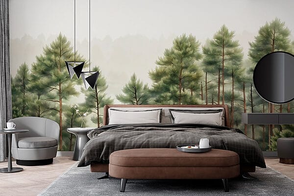 Wall murals Group of trees in a forest (SKU: w02942) Wall murals Wall murals Group of trees in a forest (SKU: w02942)